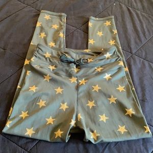 C&C California olive green star leggings